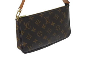 LOUIS VUITTON ルイヴィトン ポシェット アクセソワール アクセサリーポーチ M51980 モノグラム PVC レザー 美品 中古 4b001200