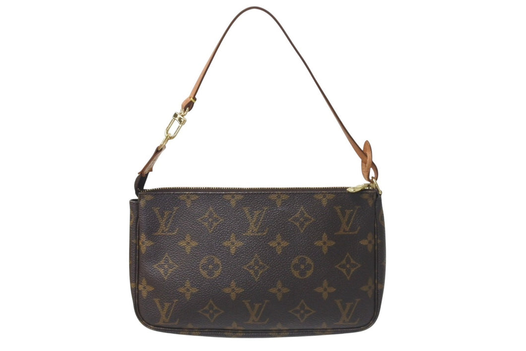 LOUIS VUITTON ルイヴィトン ポシェット アクセソワール アクセサリーポーチ M51980 モノグラム PVC レザー 美品 中古 4b001205