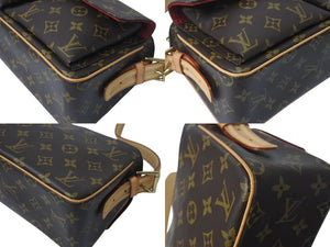 極美品 LOUIS VUITTON ルイヴィトン ヴィバシテMM ハンドバッグ ワンショルダーバッグ M51164 モノグラム PVC ブラウン 中古 4b001211