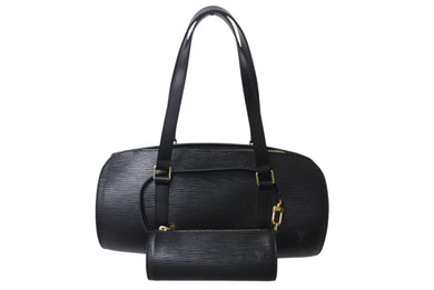 極美品 LOUIS VUITTON ルイヴィトン スフロ ハンドバッグ M52862 エピ レザー ブラック ゴールド金具 中古 4b001229