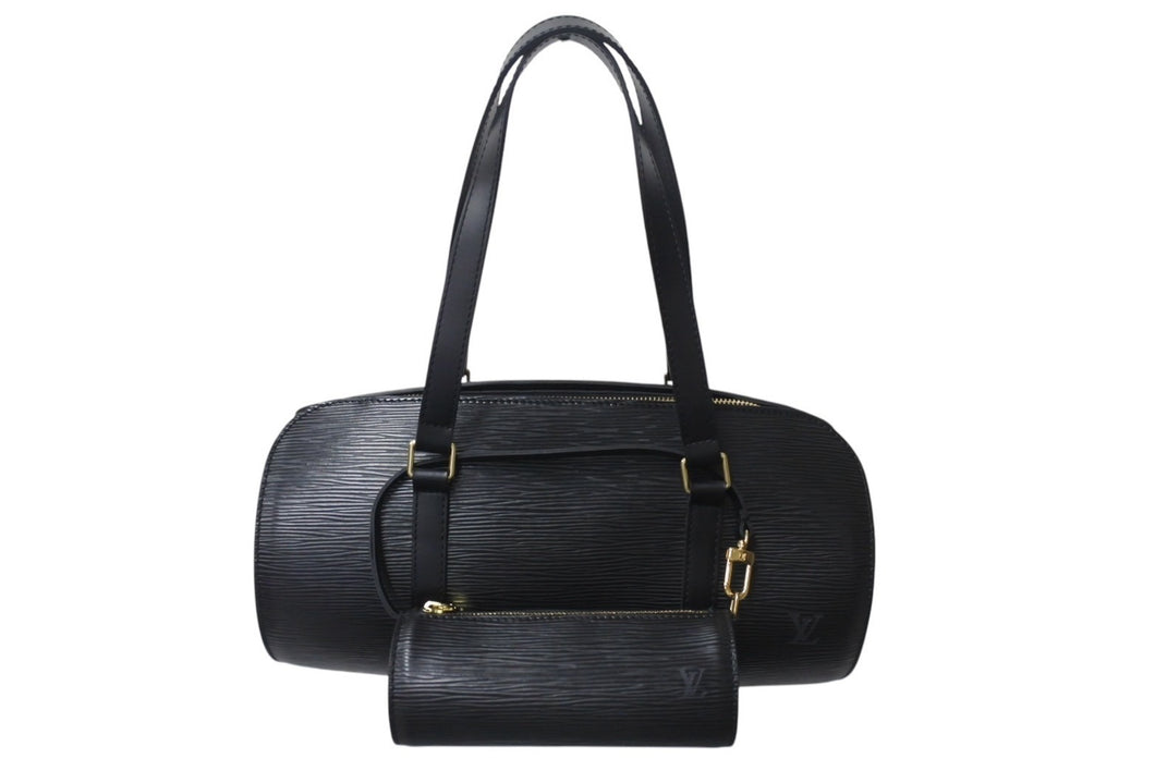 極美品 LOUIS VUITTON ルイヴィトン スフロ ハンドバッグ M52862 エピ レザー ブラック ゴールド金具 中古 4b001229