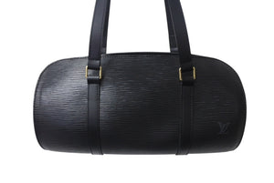 極美品 LOUIS VUITTON ルイヴィトン スフロ ハンドバッグ M52862 エピ レザー ブラック ゴールド金具 中古 4b001229
