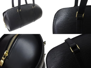 極美品 LOUIS VUITTON ルイヴィトン スフロ ハンドバッグ M52862 エピ レザー ブラック ゴールド金具 中古 4b001229