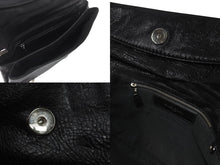 Load image into Gallery viewer, BALENCIAGA バレンシアガ ジャイアント エンベロープ クラッチバック 327079 レザー ブラック シルバー金具 美品 中古 4b001472
