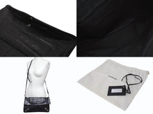 Load image into Gallery viewer, BALENCIAGA バレンシアガ ジャイアント エンベロープ クラッチバック 327079 レザー ブラック シルバー金具 美品 中古 4b001472