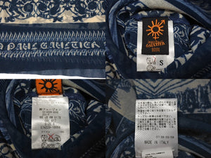 極美品 Jean Paul GAULTIER SOLEIL ジャンポールゴルチェ ソレイユ パワーネット 長袖トップス KK J2 HW 0175 サイズS 総柄 中古 4b001604