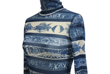 Load image into Gallery viewer, 極美品 Jean Paul GAULTIER SOLEIL ジャンポールゴルチェ ソレイユ パワーネット 長袖トップス KK J2 HW 0175 サイズS 総柄 中古 4b001604
