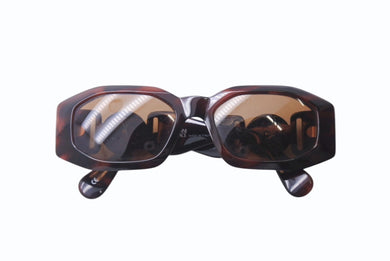 GIANNI VERSACE ジャンヌ ヴェルサーチ サングラス MOD414/A メデューサ ロゴ プラスチック メタル ブラウン 美品 中古 4b001679