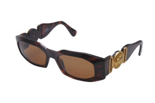 Load image into Gallery viewer, GIANNI VERSACE ジャンヌ ヴェルサーチ サングラス MOD414/A メデューサ ロゴ プラスチック メタル ブラウン 美品 中古 4b001679