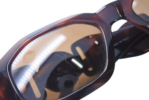 GIANNI VERSACE ジャンヌ ヴェルサーチ サングラス MOD414/A メデューサ ロゴ プラスチック メタル ブラウン 美品 中古 4b001679