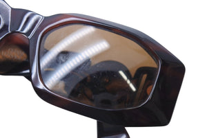 GIANNI VERSACE ジャンヌ ヴェルサーチ サングラス MOD414/A メデューサ ロゴ プラスチック メタル ブラウン 美品 中古 4b001679