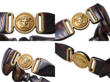 Load image into Gallery viewer, GIANNI VERSACE ジャンヌ ヴェルサーチ サングラス MOD414/A メデューサ ロゴ プラスチック メタル ブラウン 美品 中古 4b001679