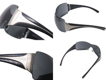 Load image into Gallery viewer, PRADA プラダ リムレス サングラス SPR041 サイドロゴ プラスチック メタル ブラック 美品 中古 4b001682