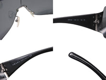 Load image into Gallery viewer, PRADA プラダ リムレス サングラス SPR041 サイドロゴ プラスチック メタル ブラック 美品 中古 4b001682