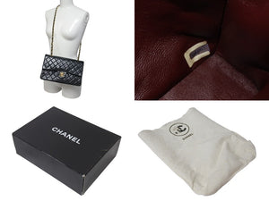 CHANEL シャネル マトラッセ25 Wフラップ Wチェーンショルダーバッグ 1番台 ラムスキン ココマーク ブラック ゴールド金具 美品 中古 4b000171