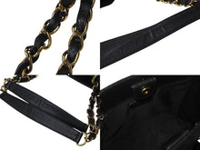 Load image into Gallery viewer, CHANEL シャネル PST チェーントートバッグ A50994 キャビアスキン ココマーク 8番台 ブラック ゴールド金具 美品 中古 4b000201