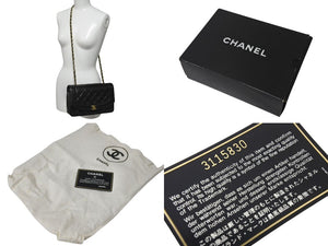 極美品 CHANEL シャネル マトラッセ25 ダイアナ ショルダーバッグ A01165 レザー ラムスキン 3番台 ゴールド金具 ブラック中古 4b000218