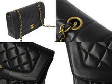 Load image into Gallery viewer, 極美品 CHANEL シャネル マトラッセ25 ダイアナ ショルダーバッグ A01165 レザー ラムスキン 3番台 ゴールド金具 ブラック中古 4b000218