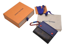 画像をギャラリービューアに読み込む, LOUIS VUITTON ルイヴィトン モノグラム タイガ コンパクトウォレット 三つ折り財布 M63041 ブラウン ブルー レッド 美品 中古 4b000032
