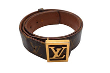 Load image into Gallery viewer, LOUIS VUITTON ルイ ヴィトン サンチュール ベルト モノグラム サイズ80 M9271 PVC ブラウン ゴールド金具 美品 中古 4b000034