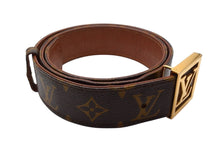 Load image into Gallery viewer, LOUIS VUITTON ルイ ヴィトン サンチュール ベルト モノグラム サイズ80 M9271 PVC ブラウン ゴールド金具 美品 中古 4b000034