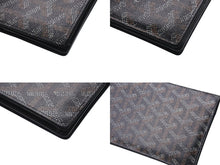 画像をギャラリービューアに読み込む, GOYARD ゴヤール リシュリュー 二つ折り長財布 ロングウォレット ブラック ヘリボーン柄 レザー APM20501 美品 中古 4b000035
