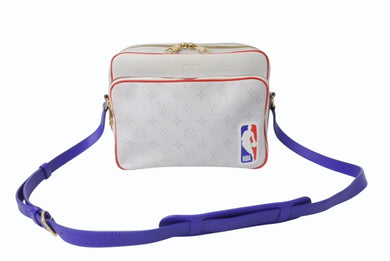 LOUISVUITTON ルイヴィトン LVxNBA ナイル メッセンジャーPM 2021CR ショルダーバッグ M45583 ホワイト ブルー レッド 美品 中古 4b003545