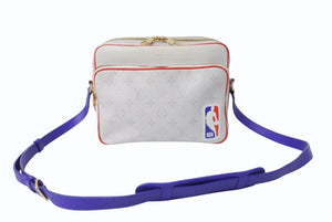 LOUISVUITTON ルイヴィトン LVxNBA ナイル メッセンジャーPM 2021CR ショルダーバッグ M45583 ホワイト ブルー レッド 美品 中古 4b003545