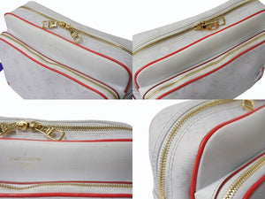 LOUISVUITTON ルイヴィトン LVxNBA ナイル メッセンジャーPM 2021CR ショルダーバッグ M45583 ホワイト ブルー レッド 美品 中古 4b003545