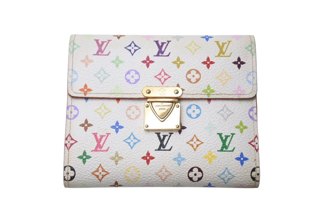 LOUIS VUITTON ルイヴィトン ポルトフォイユ コアラ ブロン M58014 村上隆 ホワイト モノグラム マルチカラー PVC ヌメ革 美品 中古 4b000042