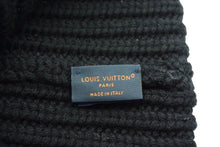 画像をギャラリービューアに読み込む, LOUIS VUITTON ルイヴィトン ビーニー LV バーズ ニットキャップ HF2244 M7741A ブラック ウール サイズS 美品 中古 4b000044