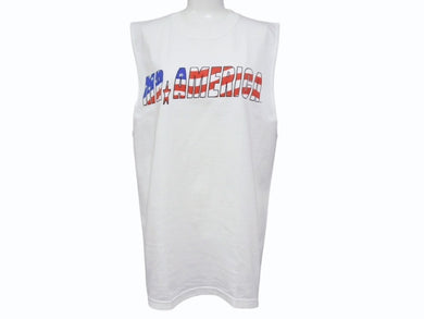 WWE プロレス World Wrestling Entertaiment Hulk Hogan ハルクホーガン Mr.America タンクトップ サイズM ホワイト 2003年 美品 中古 4b004983
