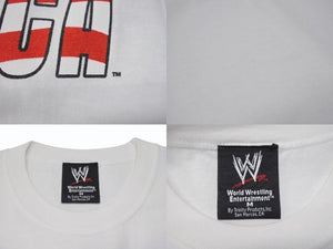 WWE プロレス World Wrestling Entertaiment Hulk Hogan ハルクホーガン Mr.America タンクトップ サイズM ホワイト 2003年 美品 中古 4b004983