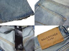 Load image into Gallery viewer, BALENCIAGA バレンシアガ 23AW デストロイ加工スーパーラージバギーデニムパンツ 697833 TDW14 インディゴ サイズM 美品 中古 4b000050