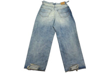 Load image into Gallery viewer, BALENCIAGA バレンシアガ 23AW デストロイ加工スーパーラージバギーデニムパンツ 697833 TDW14 インディゴ サイズM 美品 中古 4b000050