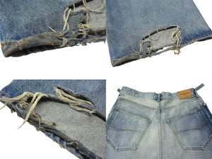 BALENCIAGA バレンシアガ 23AW デストロイ加工スーパーラージバギーデニムパンツ 697833 TDW14 インディゴ サイズM 美品 中古 4b000050