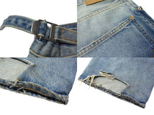 Load image into Gallery viewer, BALENCIAGA バレンシアガ 23AW デストロイ加工スーパーラージバギーデニムパンツ 697833 TDW14 インディゴ サイズM 美品 中古 4b000050