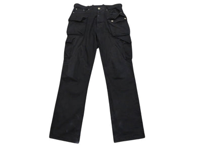 CHROME HEARTS クロムハーツ FATIGUE ファティーグ パンツ ブラック コットン シルバー925 クロスボタン ロゴ サイズ30 美品 中古 4b005052