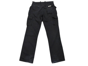 CHROME HEARTS クロムハーツ FATIGUE ファティーグ パンツ ブラック コットン シルバー925 クロスボタン ロゴ サイズ30 美品 中古 4b005052