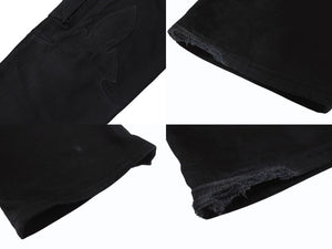 CHROME HEARTS クロムハーツ FATIGUE ファティーグ パンツ ブラック コットン シルバー925 クロスボタン ロゴ サイズ30 美品 中古 4b005052