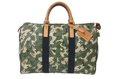 LOUISVUITTON ルイヴィトン モノグラム フラージュ スピーディ35 ボストンバッグ ハンドバッグ M95773 迷彩 村上隆 美品 中古 4b000507