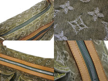 Load image into Gallery viewer, LOUIS VUITTON ルイヴィトン バギーPM ショルダーバッグ M95213 モノグラムデニム カーキ ゴールド 美品 中古 4b000065