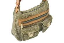Load image into Gallery viewer, LOUIS VUITTON ルイヴィトン バギーPM ショルダーバッグ M95213 モノグラムデニム カーキ ゴールド 美品 中古 4b000065