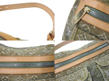 Load image into Gallery viewer, LOUIS VUITTON ルイヴィトン バギーPM ショルダーバッグ M95213 モノグラムデニム カーキ ゴールド 美品 中古 4b000065
