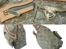Load image into Gallery viewer, LOUIS VUITTON ルイヴィトン バギーPM ショルダーバッグ M95213 モノグラムデニム カーキ ゴールド 美品 中古 4b000065