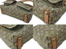 Load image into Gallery viewer, LOUIS VUITTON ルイヴィトン バギーPM ショルダーバッグ M95213 モノグラムデニム カーキ ゴールド 美品 中古 4b000065