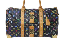 Load image into Gallery viewer, 極美品 ルイヴィトン LOUIS VUITTON キーポル45 ボストンバッグ ブラック 村上隆 マルチカラー ブラック M92640 中古 4b000067