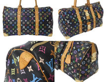 Load image into Gallery viewer, 極美品 ルイヴィトン LOUIS VUITTON キーポル45 ボストンバッグ ブラック 村上隆 マルチカラー ブラック M92640 中古 4b000067