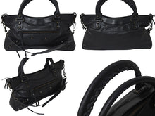 Load image into Gallery viewer, BALENCIAGA バレンシアガ The First ザ ファースト ハンドバッグ ワンショルダー 2WAY 103208 レザー ブラック 美品 中古 4b000073