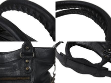 Load image into Gallery viewer, BALENCIAGA バレンシアガ The First ザ ファースト ハンドバッグ ワンショルダー 2WAY 103208 レザー ブラック 美品 中古 4b000073